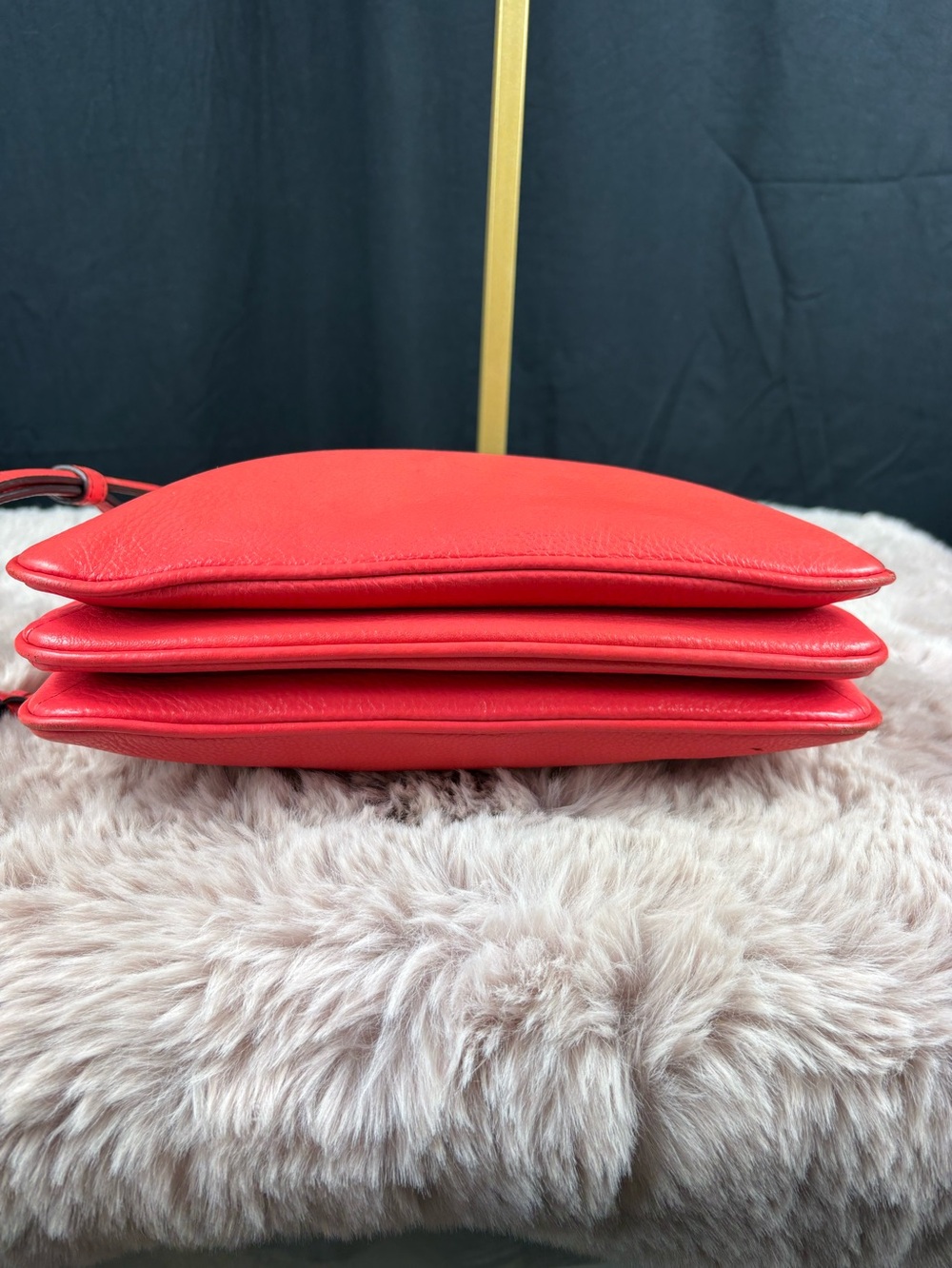 Kate Spade New York Jackson Street Harlyn Coral Red Leather Crossbody - Picture 5 of 10